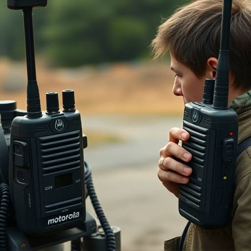 Ensemble de walkie-talkies Motorola, essentiels pour une communication efficace sur le plateau.